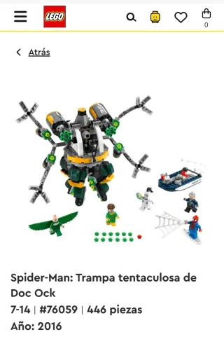 LEGO Spiderman Doctor Octopus Trampa Tentáculos
