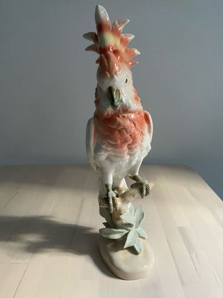 Escultura Cacatua Porcelana Royal Dux