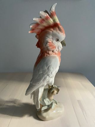 Escultura Cacatua Porcelana Royal Dux