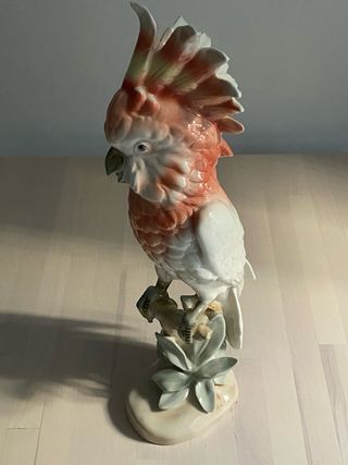 Escultura Cacatua Porcelana Royal Dux