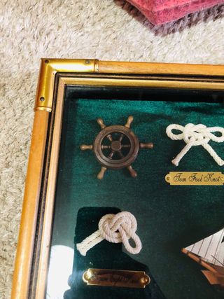 Quadro Nodi Marinai Legno e Tessuto