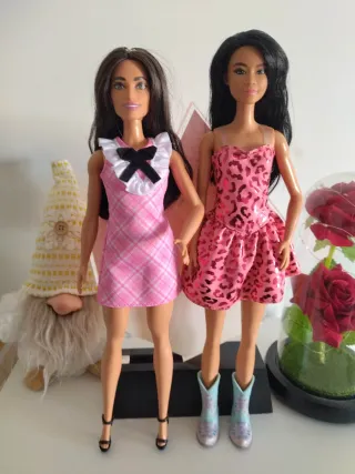 Lote 5 Barbies Variadas (4 Étnicas) + Barbie rubia