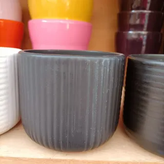 Set 4 Vasi Ceramica Bianca Nera