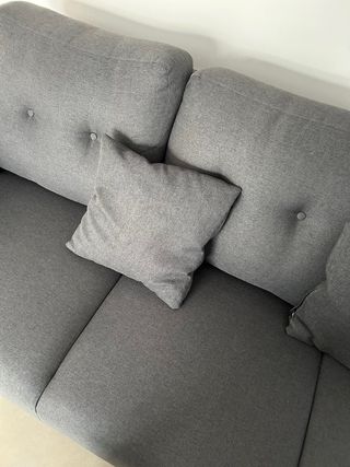 Sofá 3 plazas gris oscuro