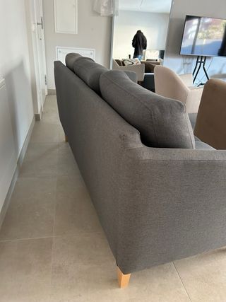 Sofá 3 plazas gris oscuro