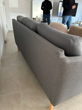 Sofá 3 plazas gris oscuro