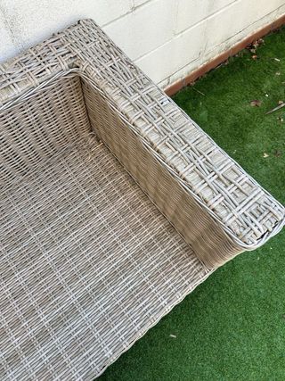 Sofá exterior mimbre Leroy Merlin