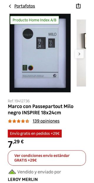 3 Marcos Milo 18x24 Gris