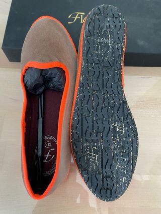 Manoletinas Flabelus Marrón y Naranja