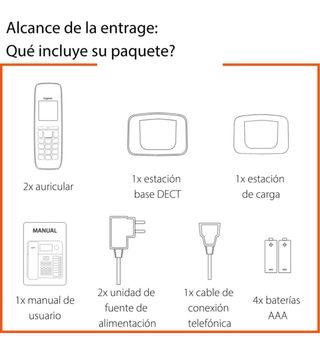 Gigaset E275 Duo - 2 Teléfonos DECT Inalámbricos