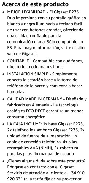 Gigaset E275 Duo - 2 Teléfonos DECT Inalámbricos
