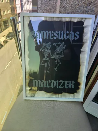 Cuadro cristal grabado 30x40 artesano