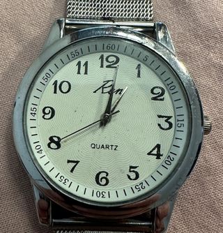 Orologio Ren Quarzo Maglia Acciaio Argento Bianco