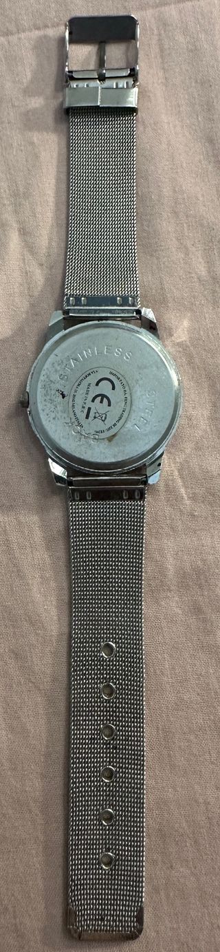 Orologio Ren Quarzo Maglia Acciaio Argento Bianco