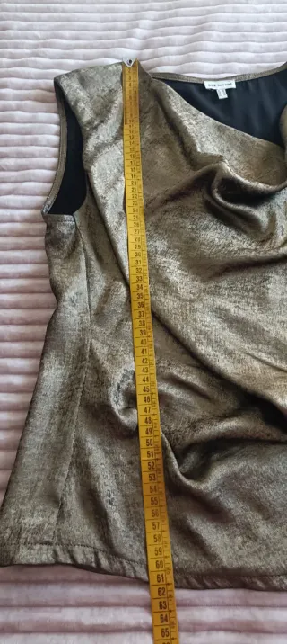 Conjunto Paz Torras Top y Pantalón Dorado