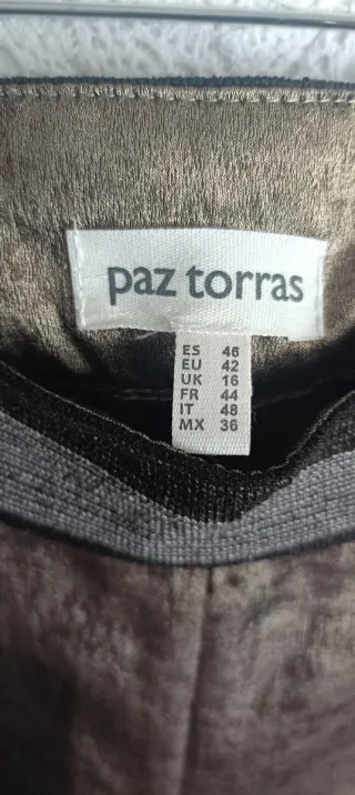 Conjunto Paz Torras Top y Pantalón Dorado