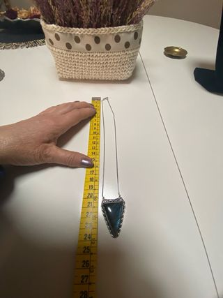 Collar Plata 925 y Labradorita Triángulo