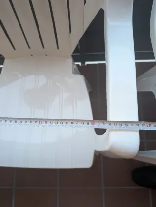 4 Sillas de Plástico Blancas Exterior