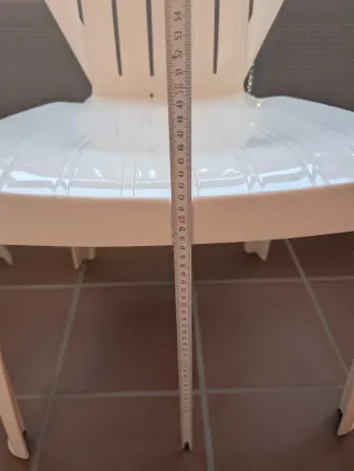 4 Sillas de Plástico Blancas Exterior