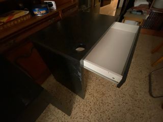 Mesas de ordenador madera oscura