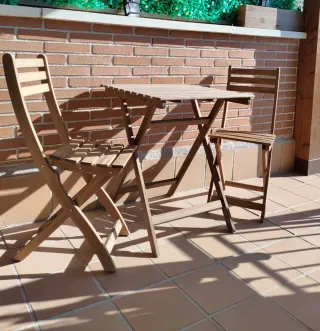 Conjunto Mesa y 2 Sillas Jardín Ikea