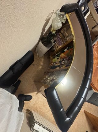 Mueble Barra Bar Madera y Piel