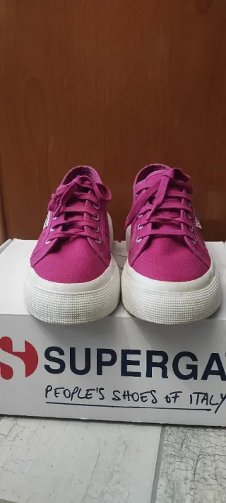 Scarpe Superga platform fucsia