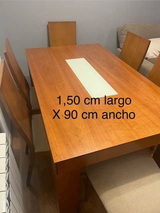 Mesa comedor y sillas x 6