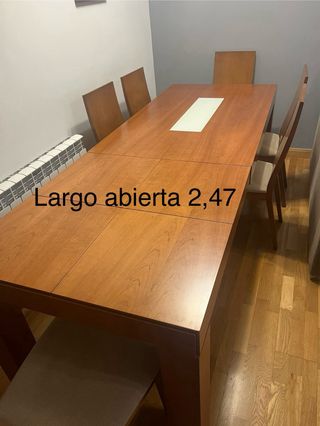 Mesa comedor y sillas x 6
