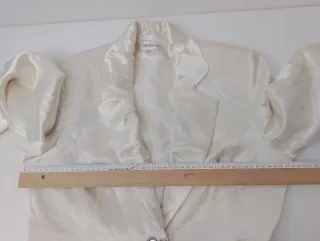 Blazer crudo brillo adornos cristales talla 44