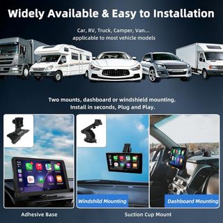 NUEVO! (50€) Pantalla 9” Inalámbrica Carplay Andr