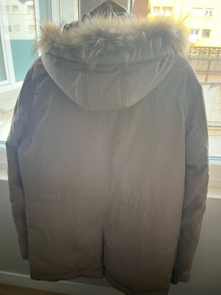 Chaqueta Guttridge Beige con Capucha y Pelo