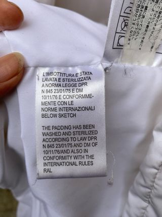 Piumino bianco corto