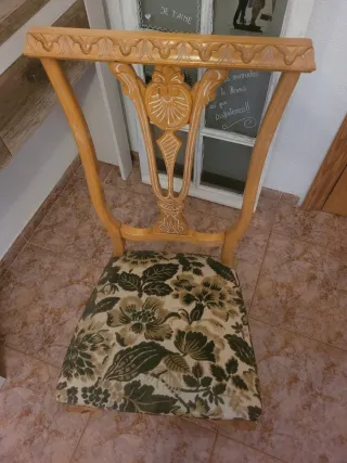 Juego de 6 Sillas Vintage Estilo Luis XV / Isabel