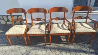 6 Sillas de Comedor Madera Tapizadas