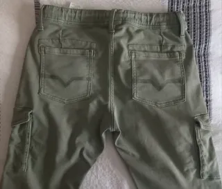 Pantaloni cargo ragazzo verdi