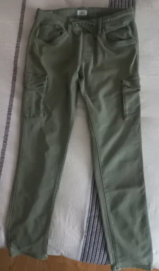 Pantaloni cargo ragazzo verdi