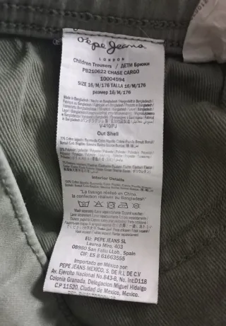 Pantaloni cargo ragazzo verdi