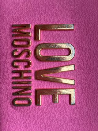 Borsa Love Moschino Rosa con Catena Oro
