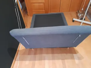 Sofá cama 90x190 tela gris