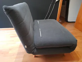 Sofá cama 90x190 tela gris