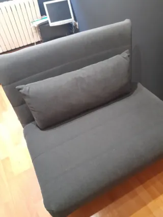 Sofá cama 90x190 tela gris