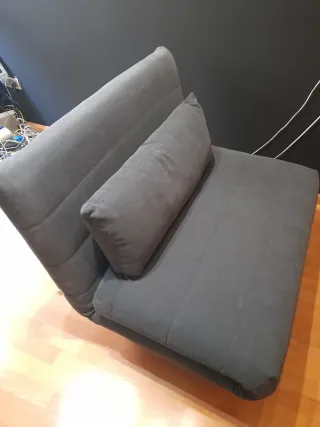 Sofá cama 90x190 tela gris