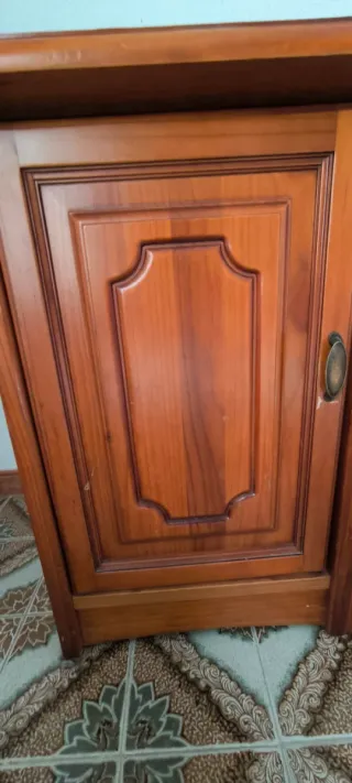 Mueble modular madera y cristal