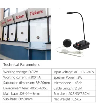 Intercomunicador Ventanilla Profesional