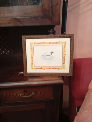 Cuadro de pato enmarcado