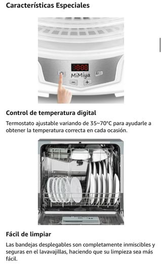 Deshidratador MiMiya 5 Bandejas 240W