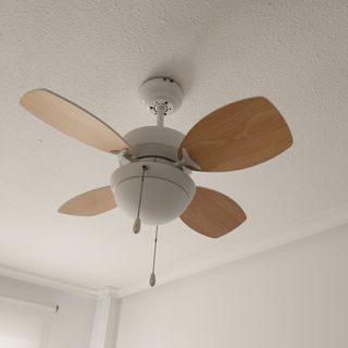Lámpara Ventilador Madera