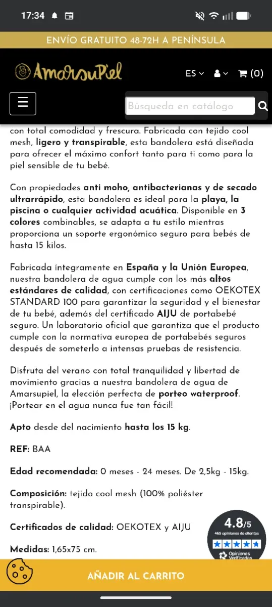 Bandolera Malla Transpirable