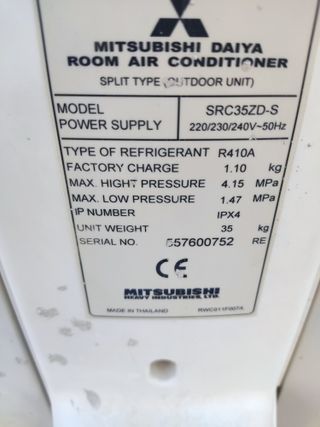 Aire Acondicionado  ideal para piezas y/o reparar